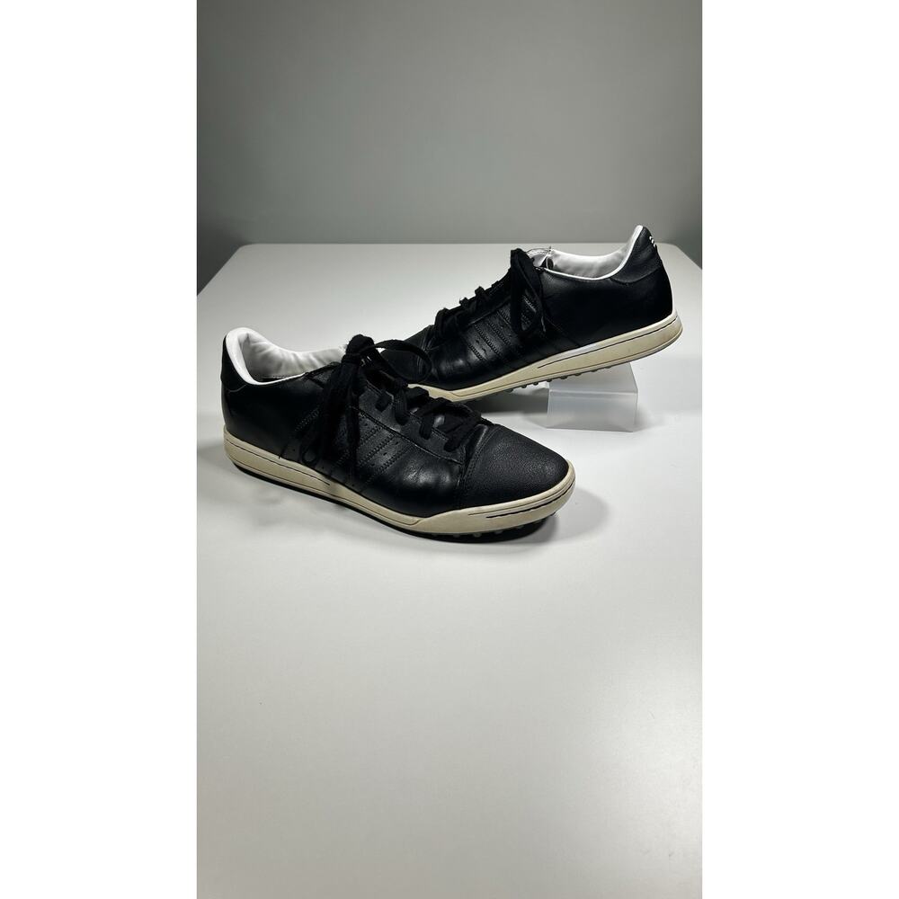 Adidas Spikeless Golf Shoes Mens 11 Black Leather Comfort Casual Sneaker